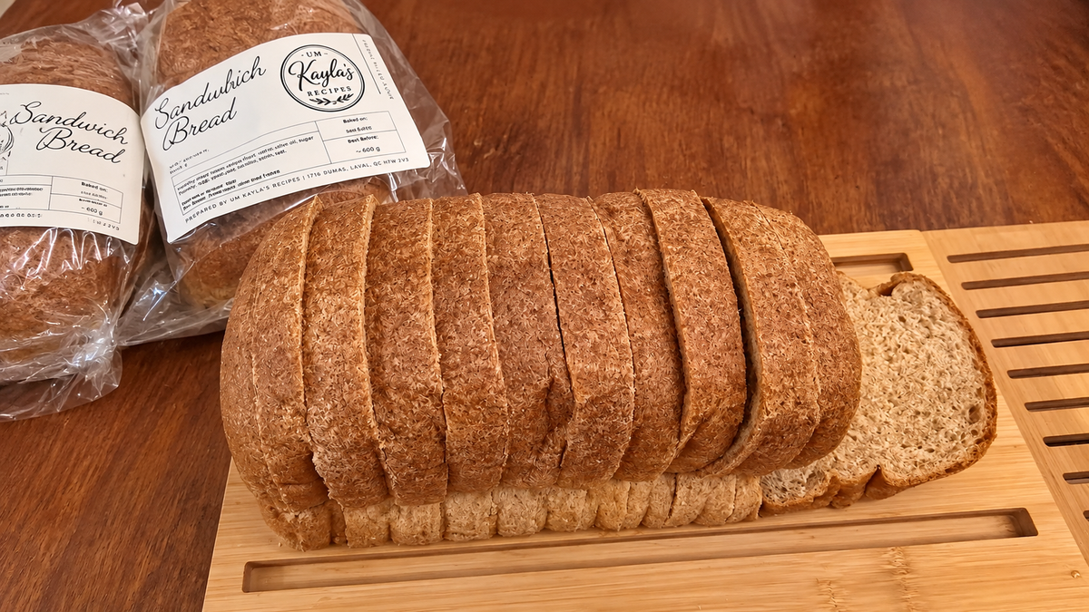Freshly Milled Whole Wheat Sandwich Bread